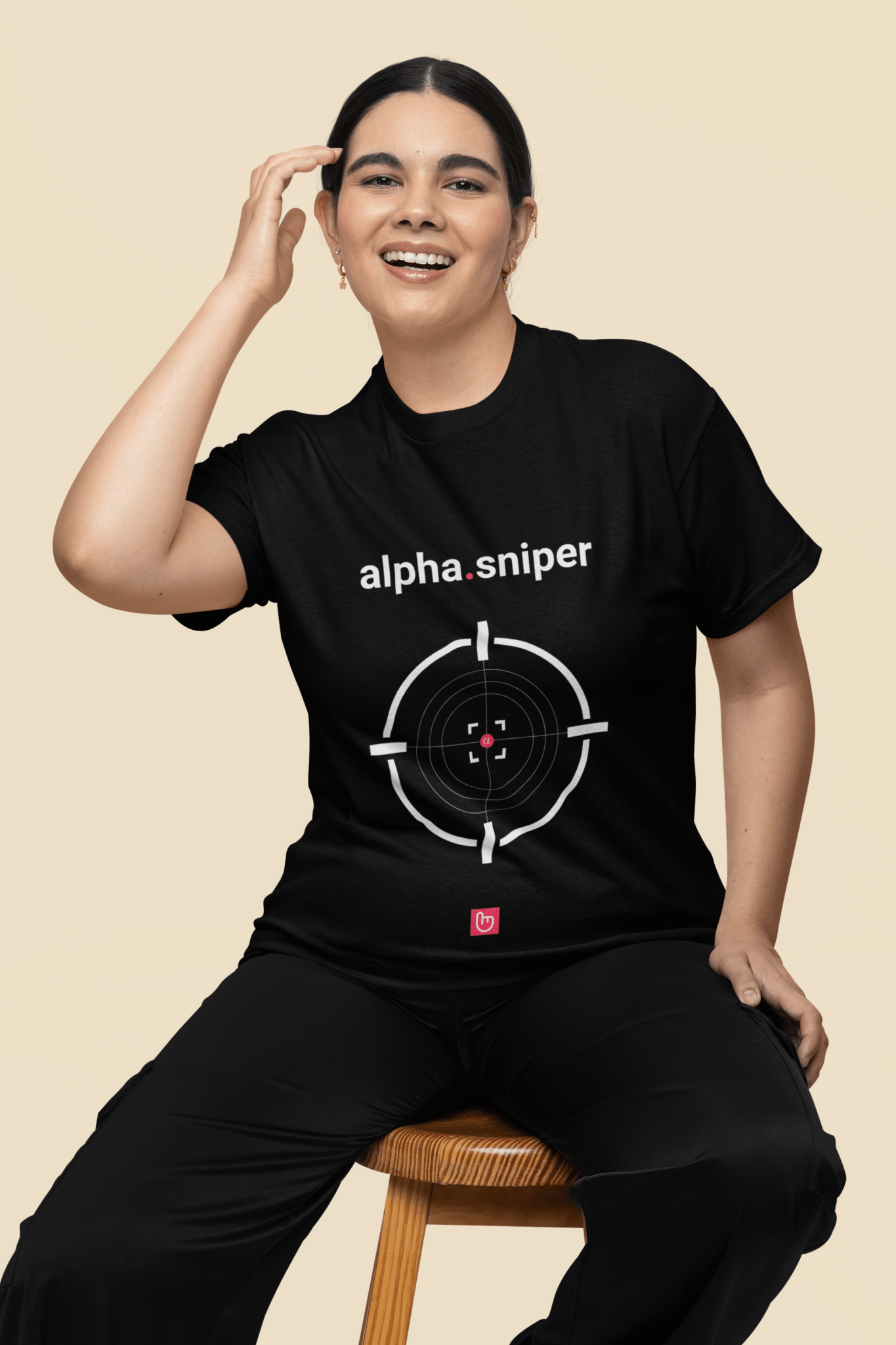 alpha.sniper – Precision Entries, No Mercy Exits | Tactical Trading Tee - Unique Graphic Tee by nano.narrative
