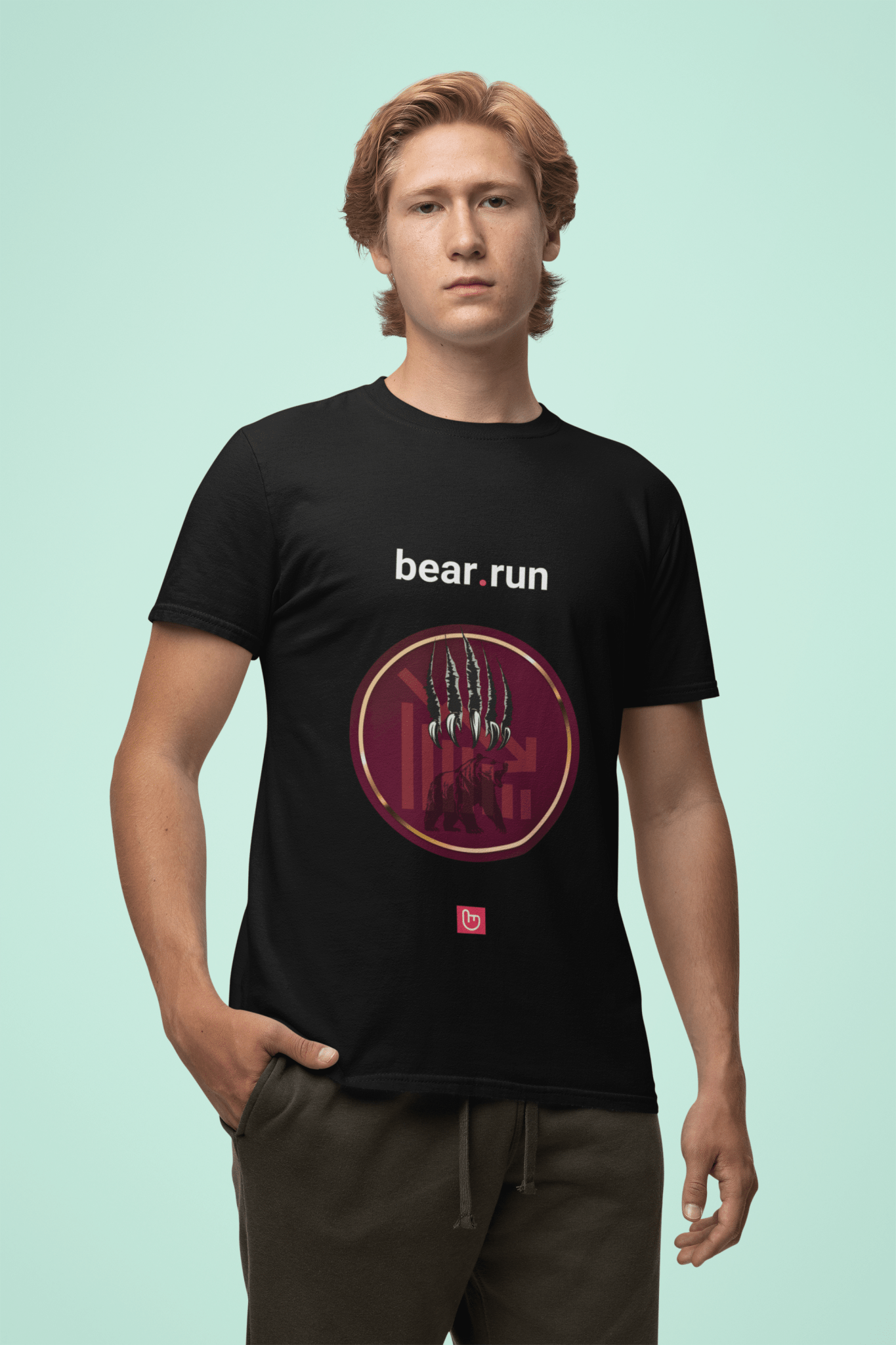 bear.run – Fear, Panic & Profit | Bear Market Tee - Unique Graphic Tee by nano.narrative