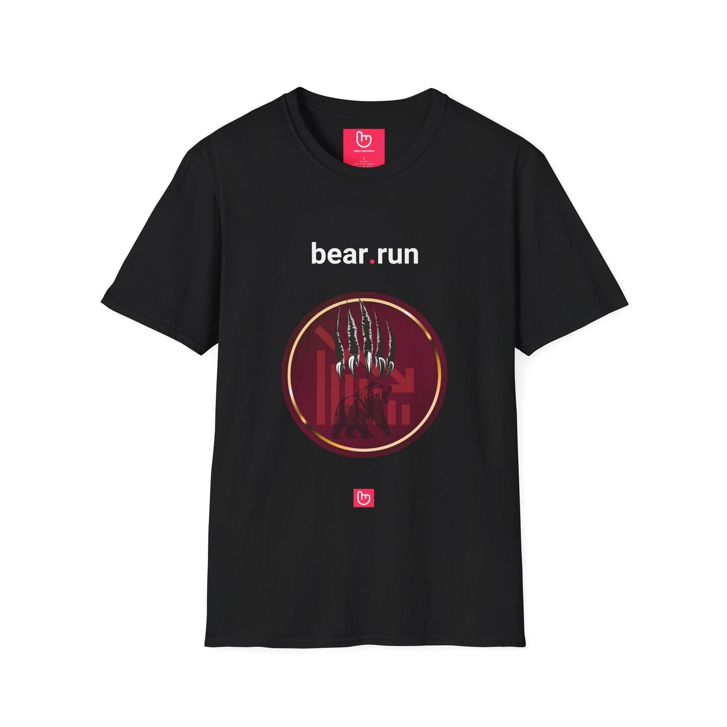 bear.run – Fear, Panic & Profit | Bear Market Tee - Unique Graphic Tee by nano.narrative