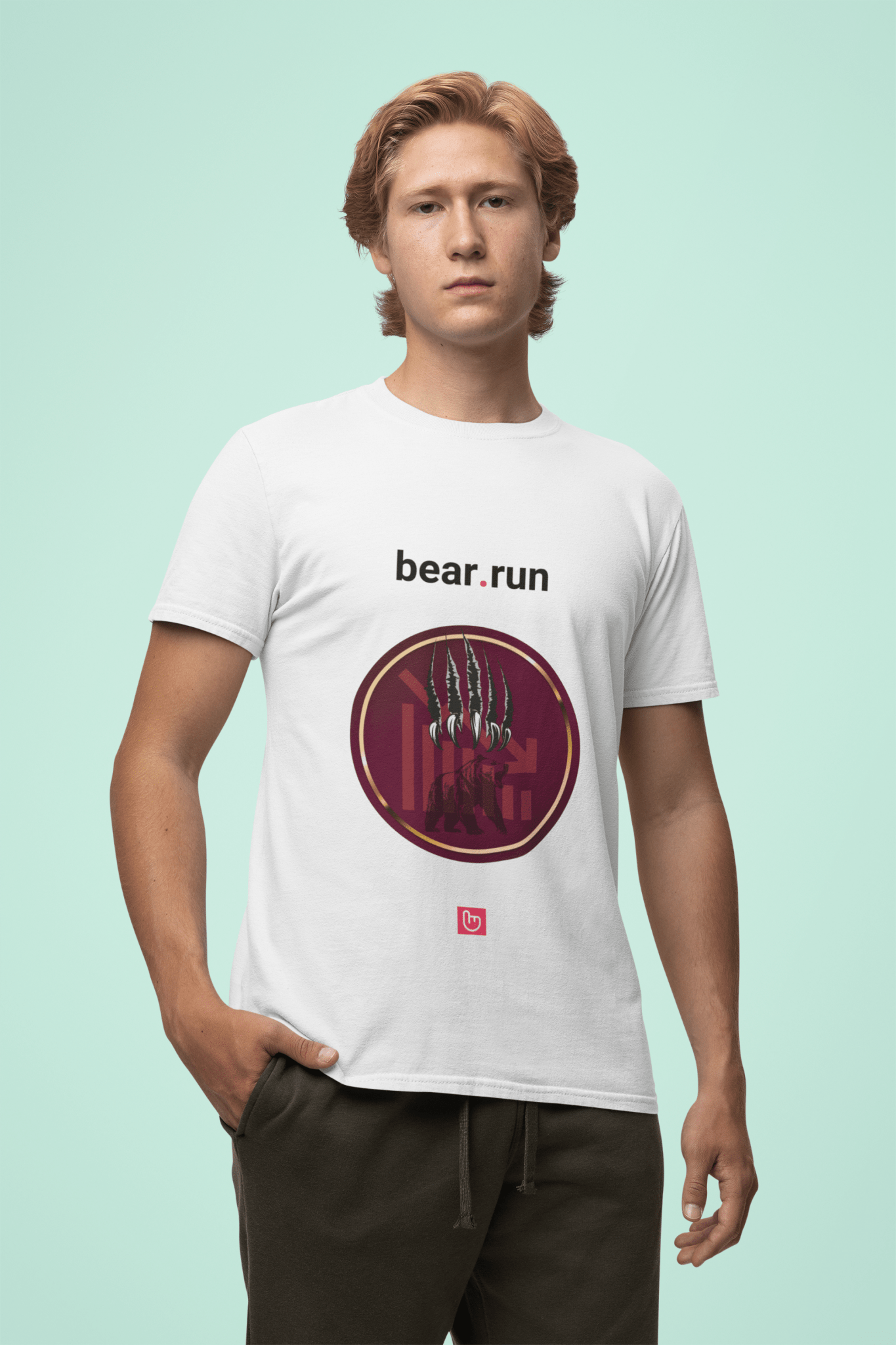 bear.run – Fear, Panic & Profit | Bear Market Tee - Unique Graphic Tee by nano.narrative