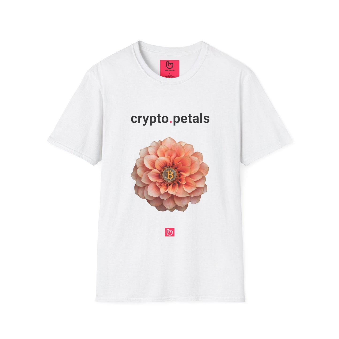 crypto.petals โ Bitcoin in Bloom | Elegant Crypto Tee - Unique Graphic Tee by nano.narrative