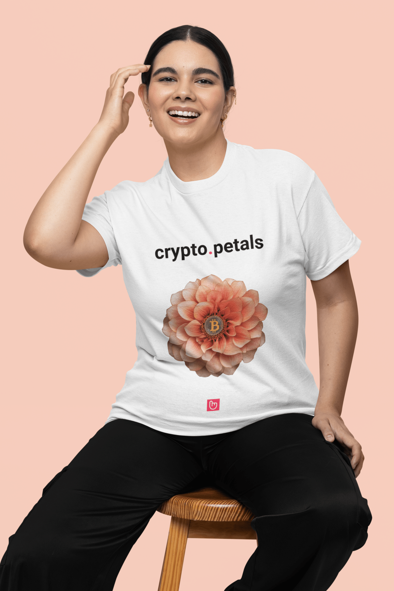 crypto.petals โ Bitcoin in Bloom | Elegant Crypto Tee - Unique Graphic Tee by nano.narrative