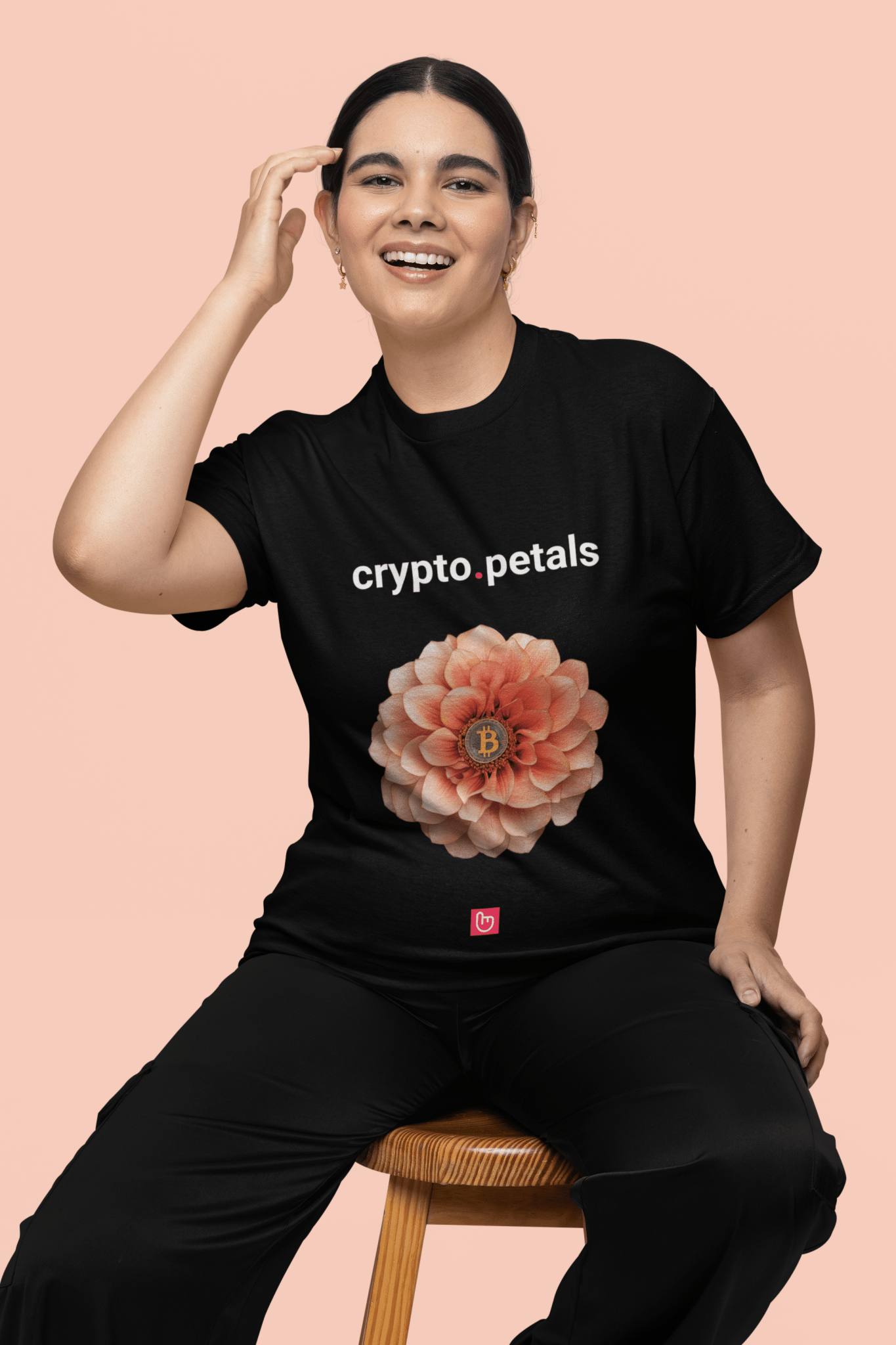 crypto.petals โ Bitcoin in Bloom | Elegant Crypto Tee - Unique Graphic Tee by nano.narrative