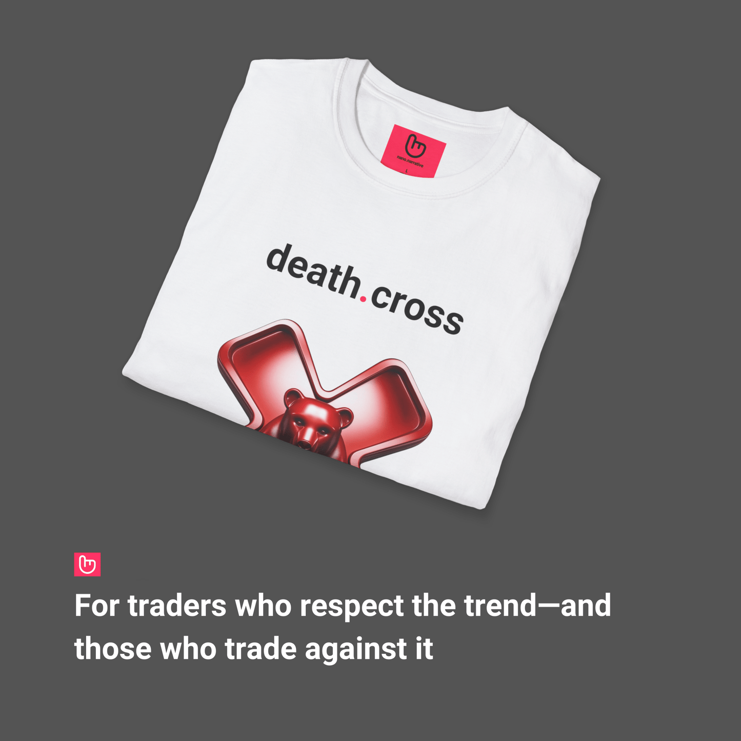 death.cross – The Ultimate Bearish Signal | Market Downtrend Tee - Unique Graphic Tee by nano.narrative