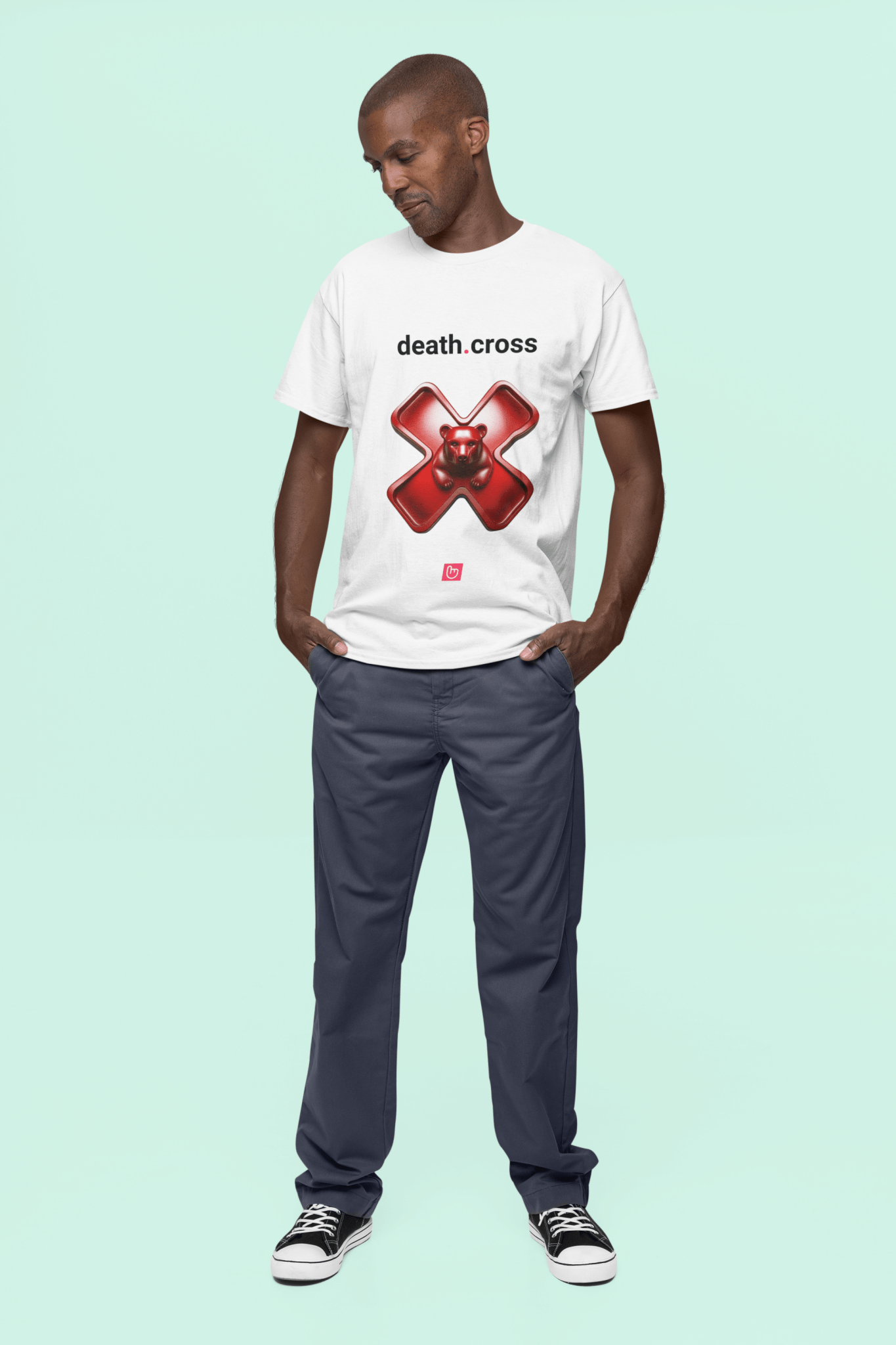 death.cross – The Ultimate Bearish Signal | Market Downtrend Tee - Unique Graphic Tee by nano.narrative