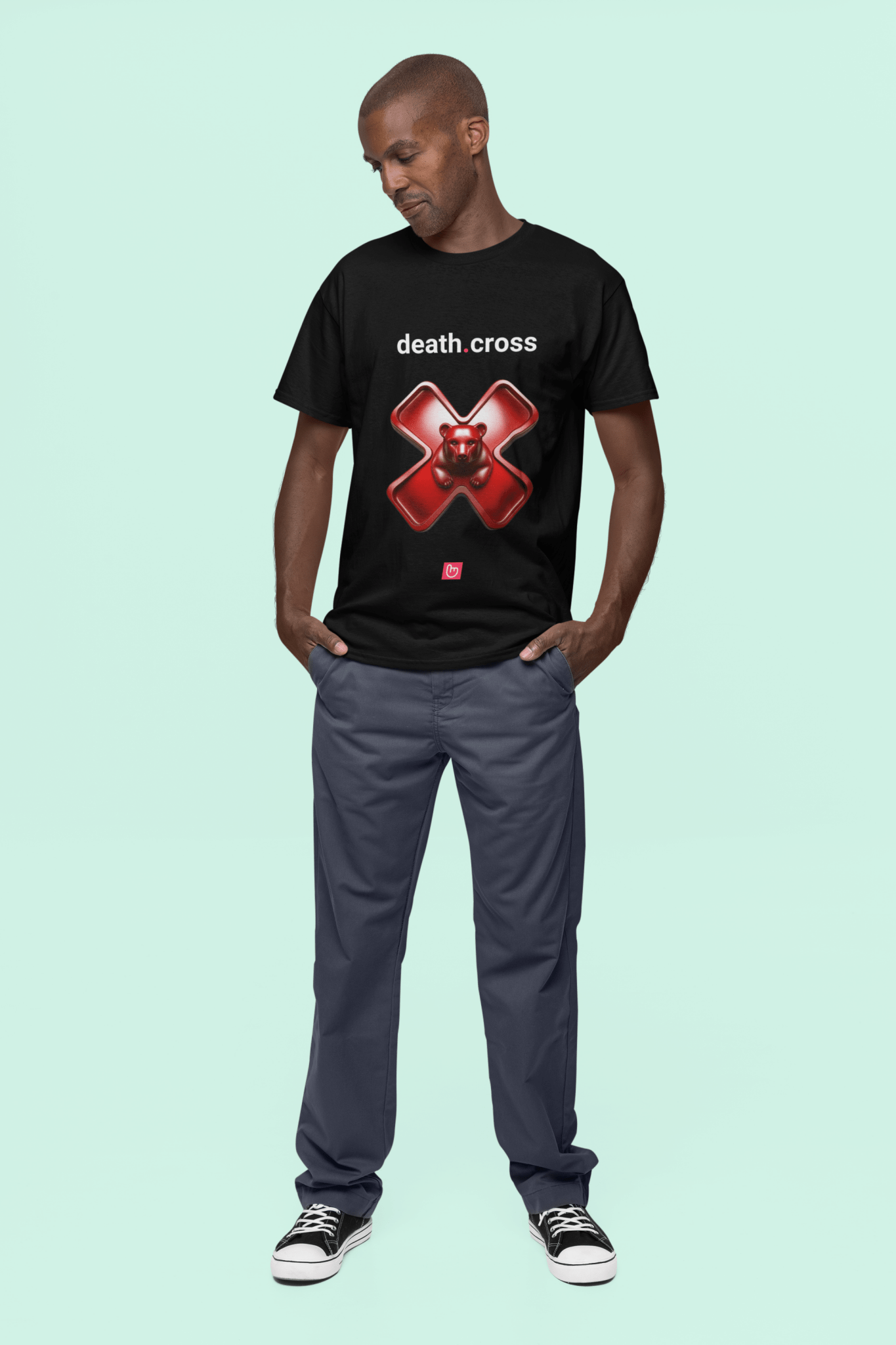 death.cross – The Ultimate Bearish Signal | Market Downtrend Tee - Unique Graphic Tee by nano.narrative