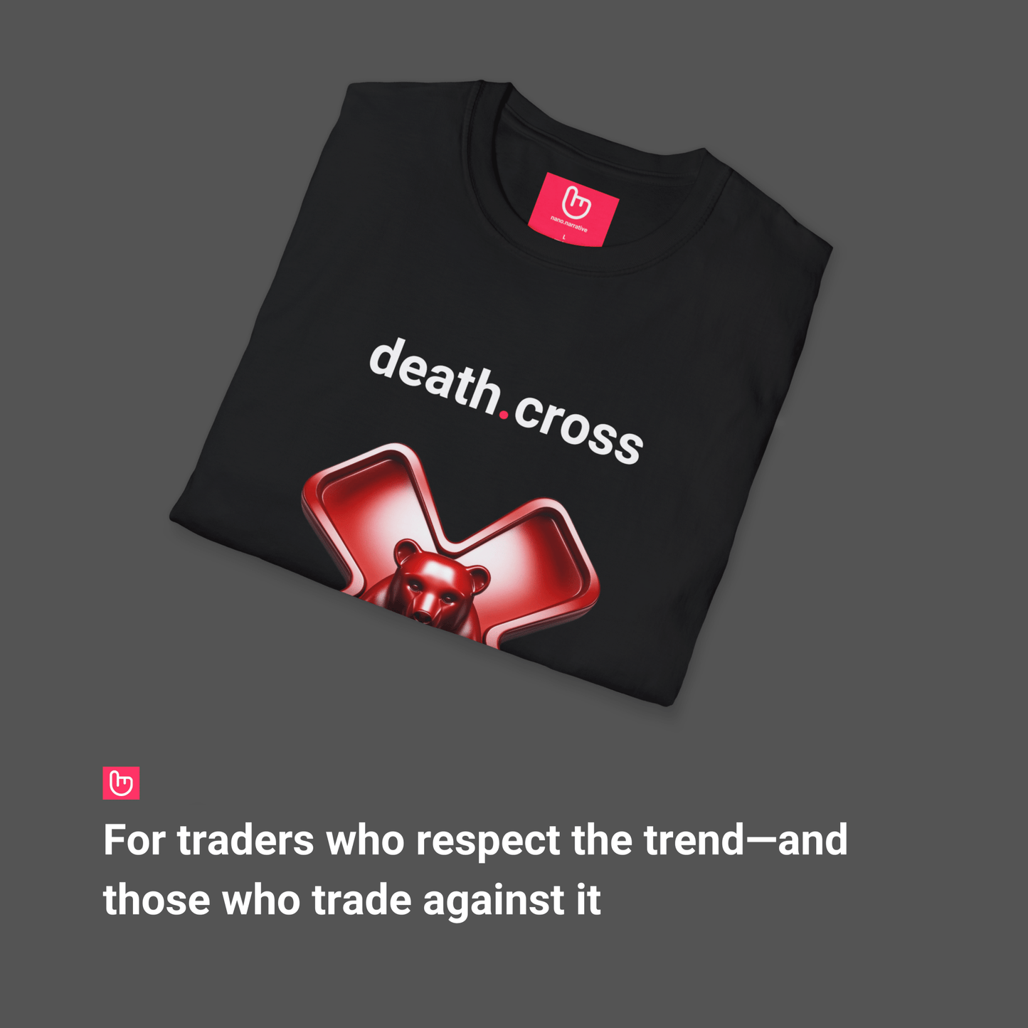 death.cross – The Ultimate Bearish Signal | Market Downtrend Tee - Unique Graphic Tee by nano.narrative