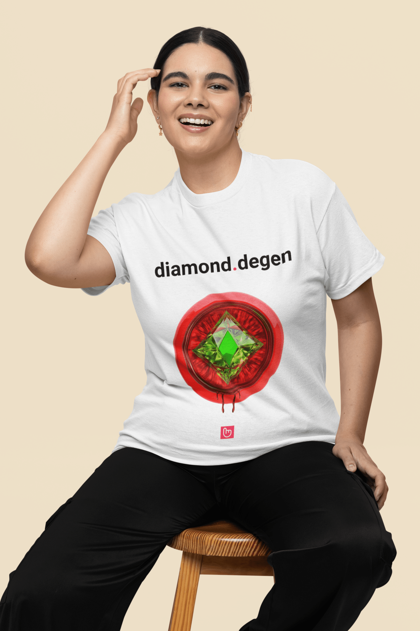 diamond.degen – Unshakable Conviction & Risk - Taking | HODL Tee - Unique Graphic Tee by nano.narrative