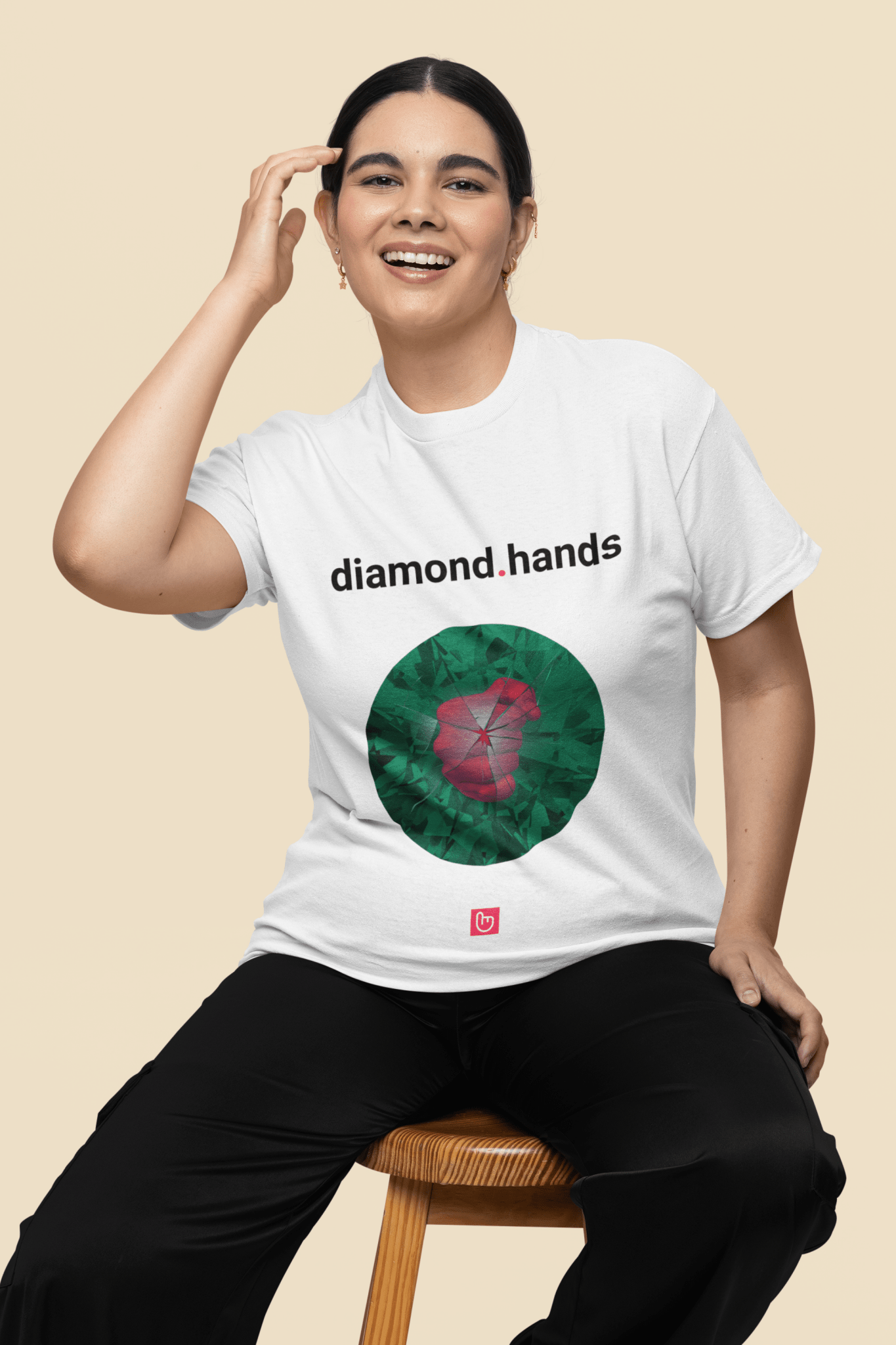 diamond.hands โ Unshakable Conviction | HODL Tee - Unique Graphic Tee by nano.narrative