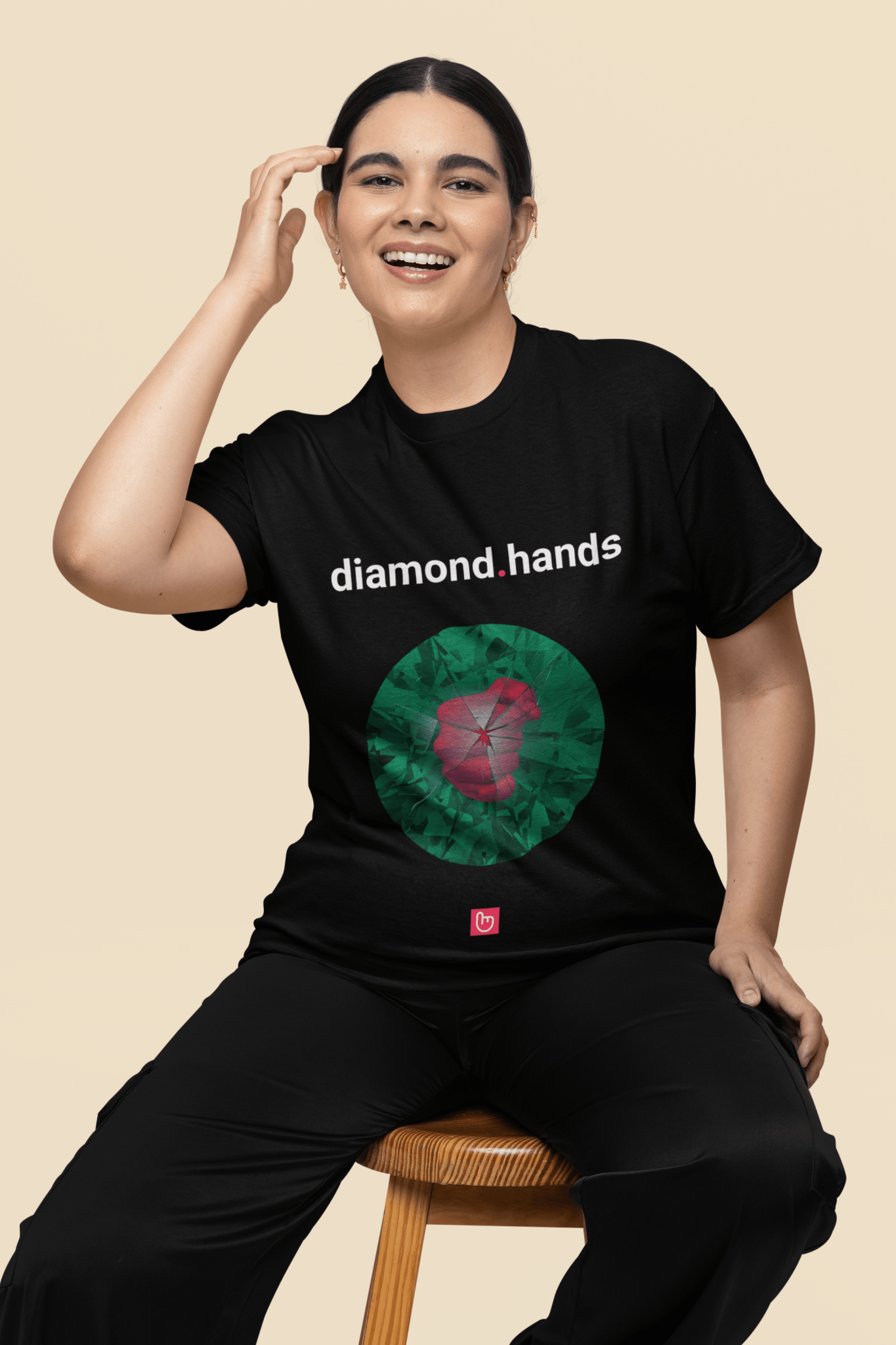 diamond.hands โ Unshakable Conviction | HODL Tee - Unique Graphic Tee by nano.narrative