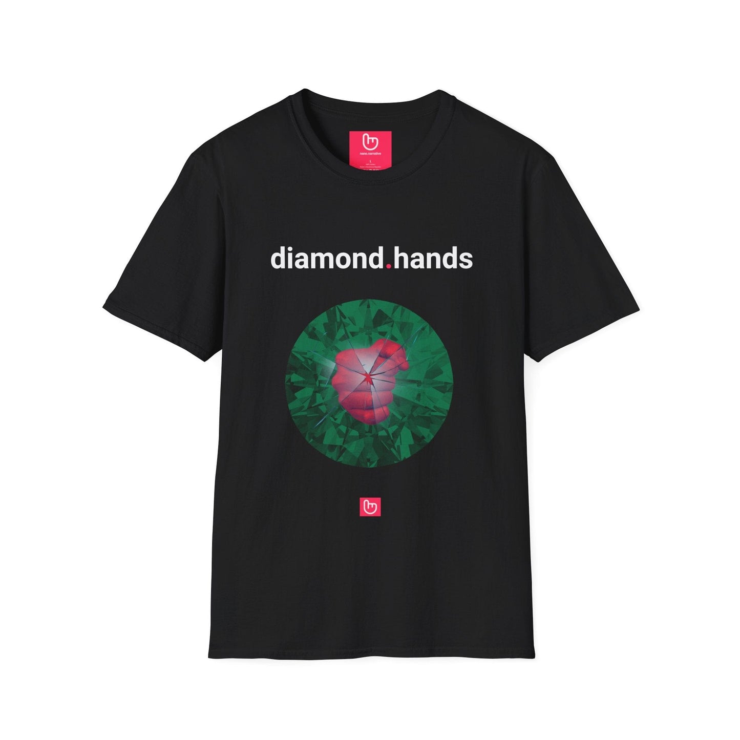 diamond.hands โ Unshakable Conviction | HODL Tee - Unique Graphic Tee by nano.narrative