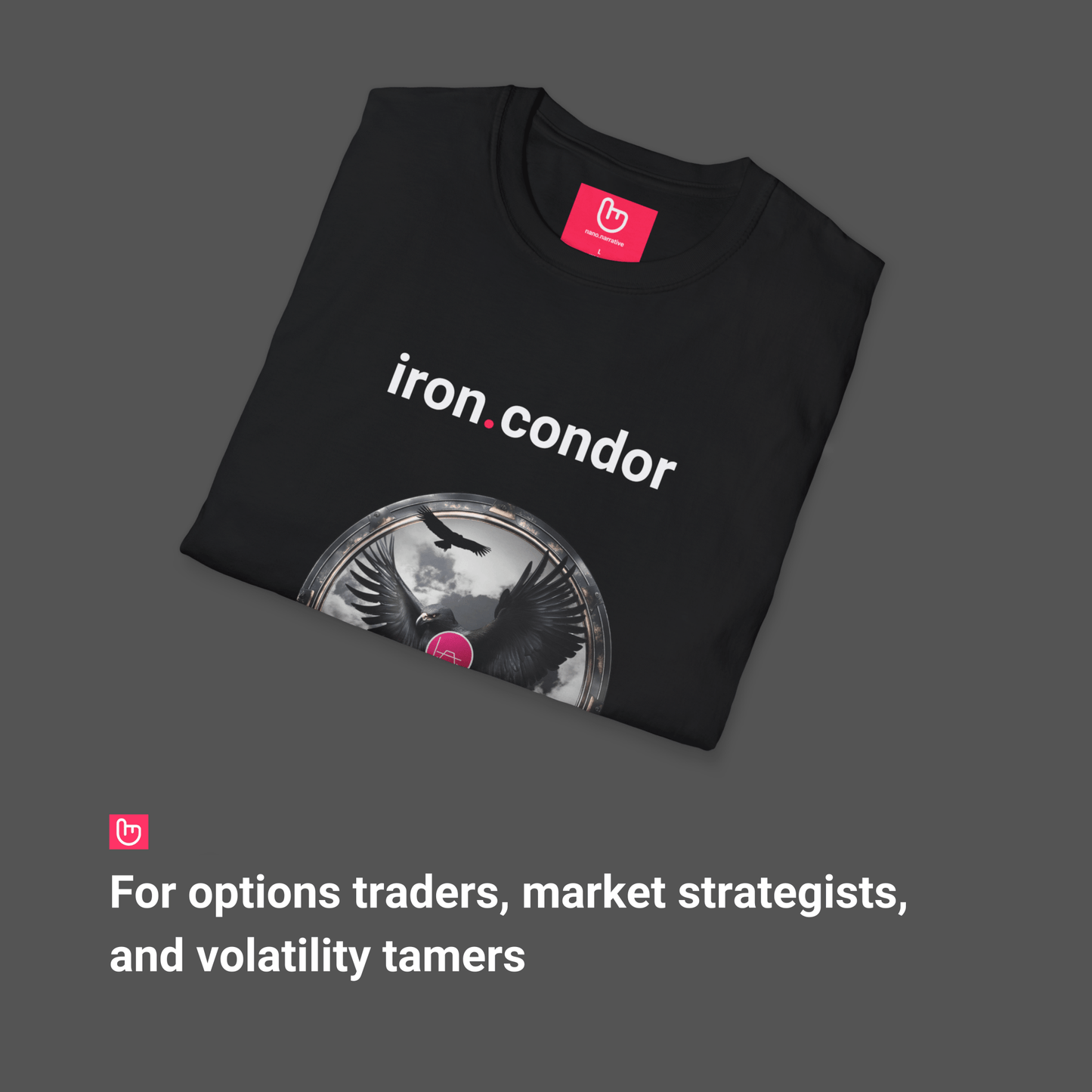 iron.condor – Precision & Control | Options Trading Tee - Unique Graphic Tee by nano.narrative