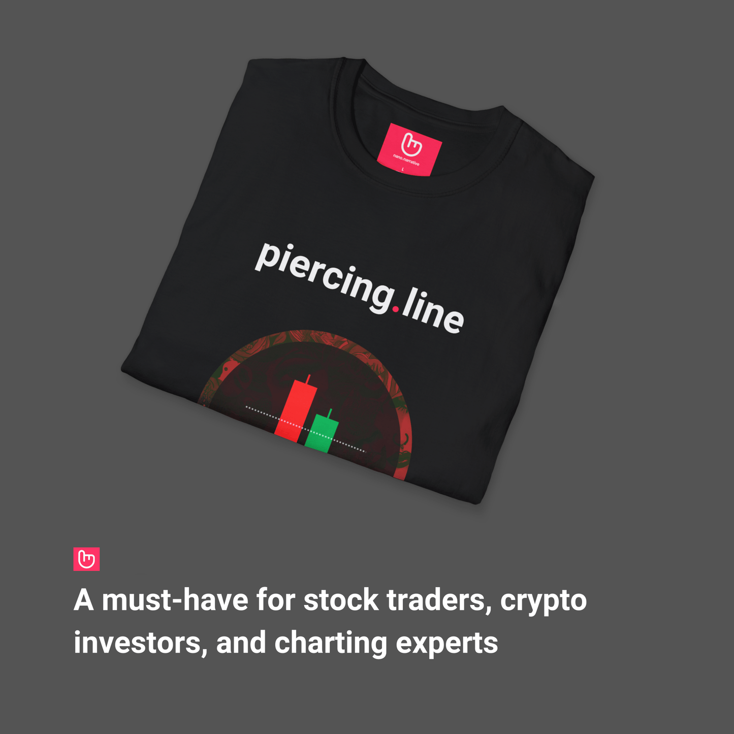 piercing.line – Bullish Reversal Signal | Unisex Trading Tee - Unique Graphic Tee by nano.narrative