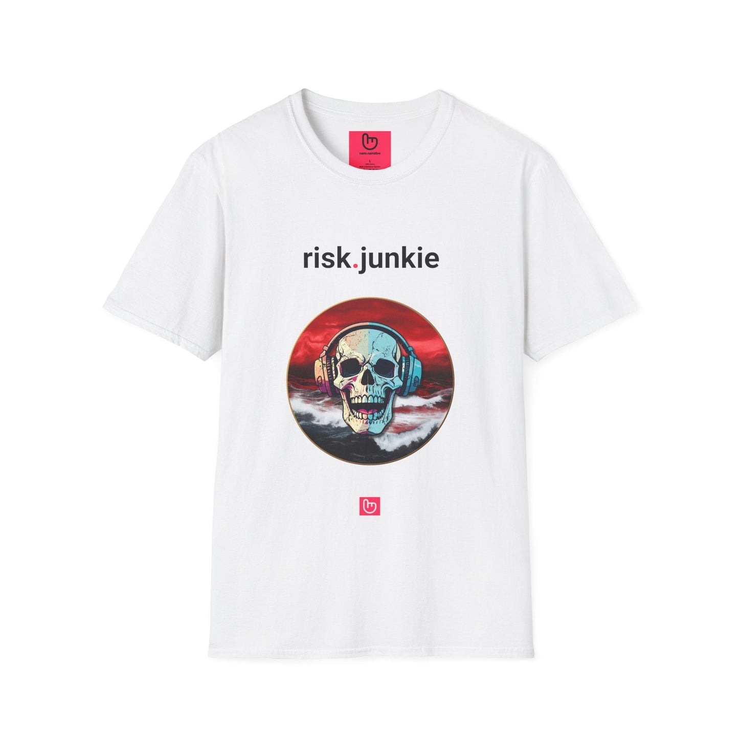 risk.junkie – High Stakes & Hardcore Trades | Adrenaline Tee - Unique Graphic Tee by nano.narrative