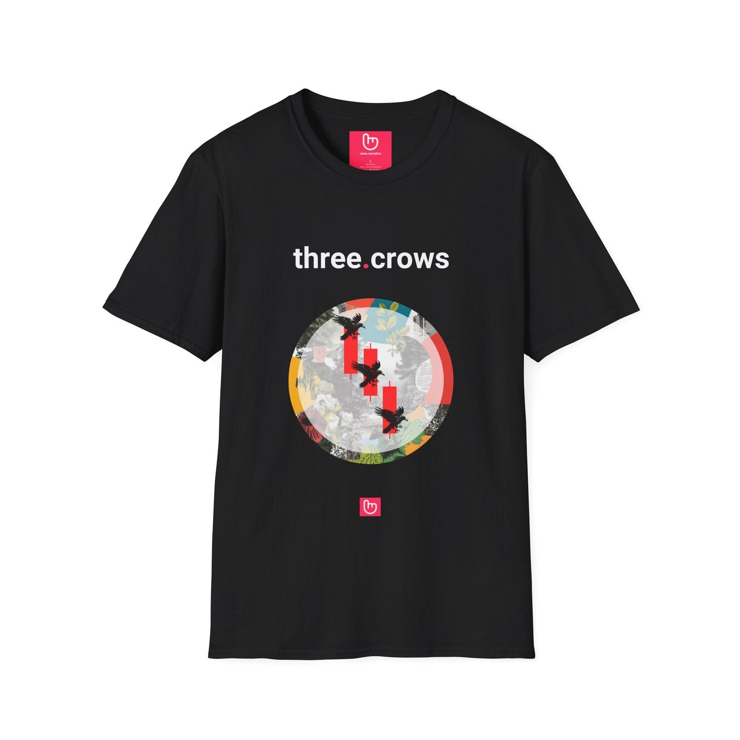 three.crows – Bearish Omen | Unisex Trading Tee - Unique Graphic Tee by nano.narrative