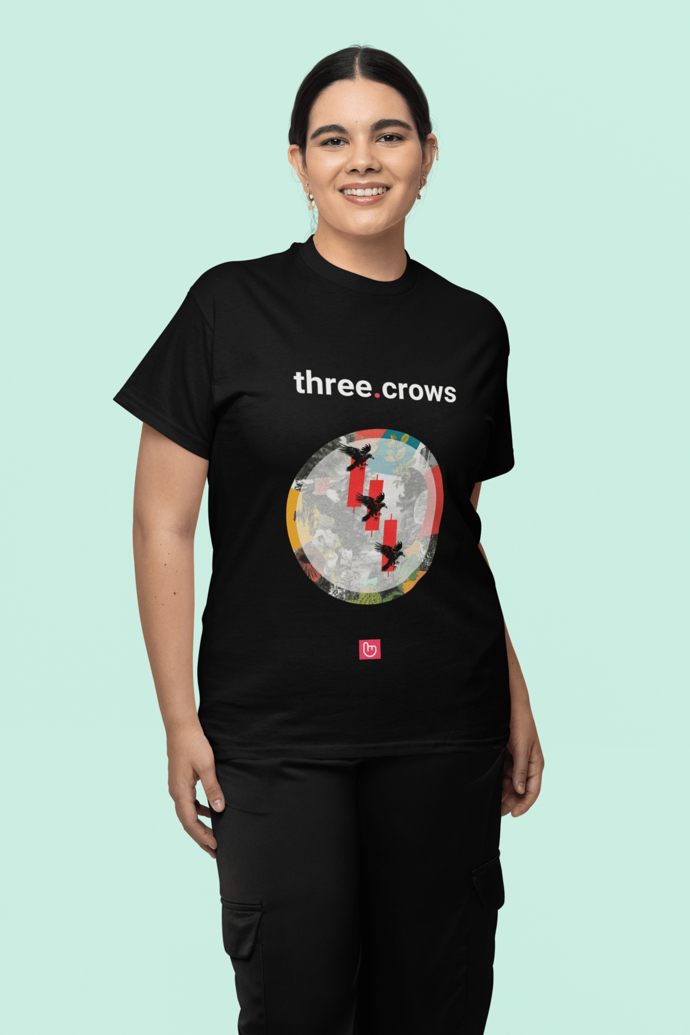 three.crows – Bearish Omen | Unisex Trading Tee - Unique Graphic Tee by nano.narrative