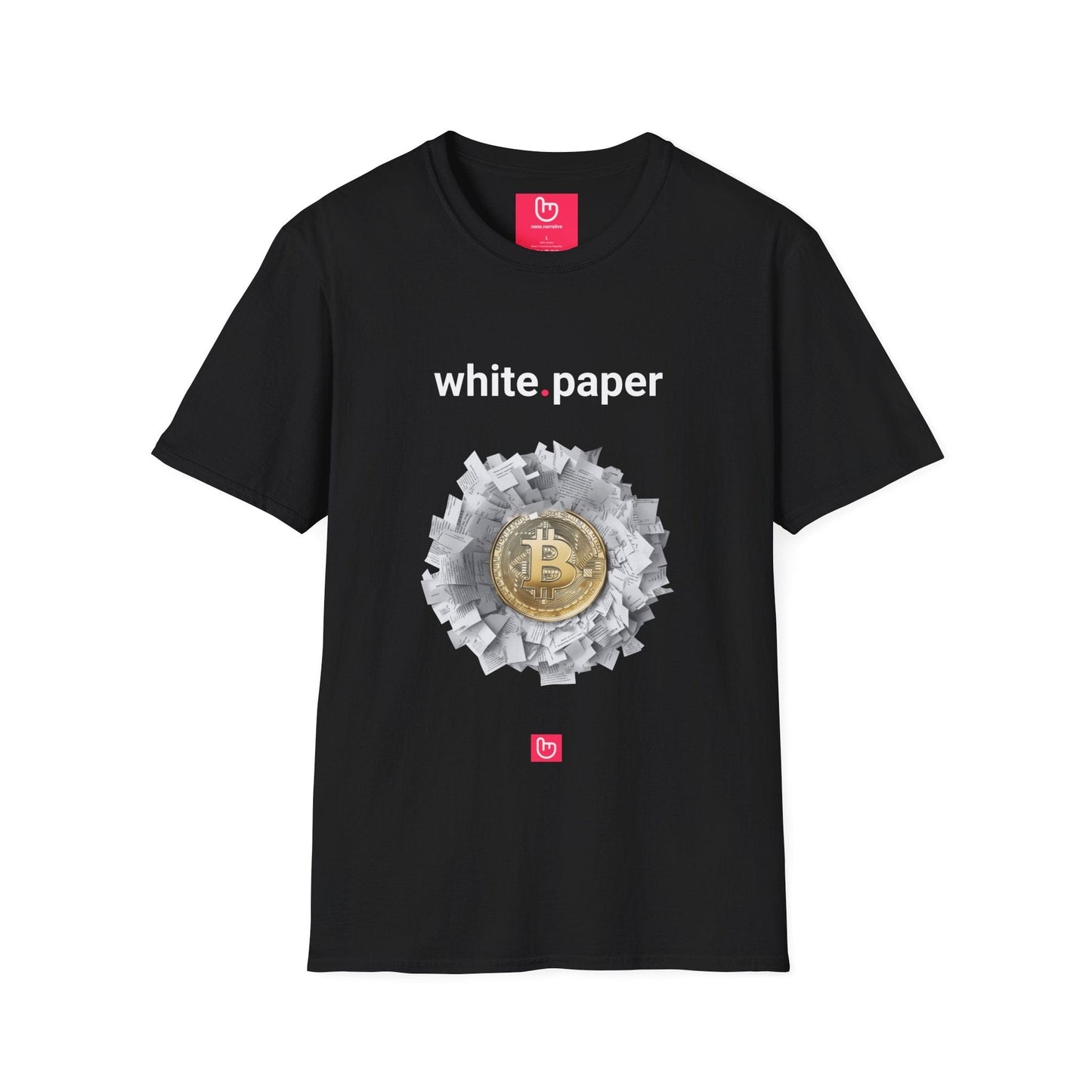 white.paper – The Bitcoin Origin | Unisex Crypto Tee - Unique Graphic Tee by nano.narrative