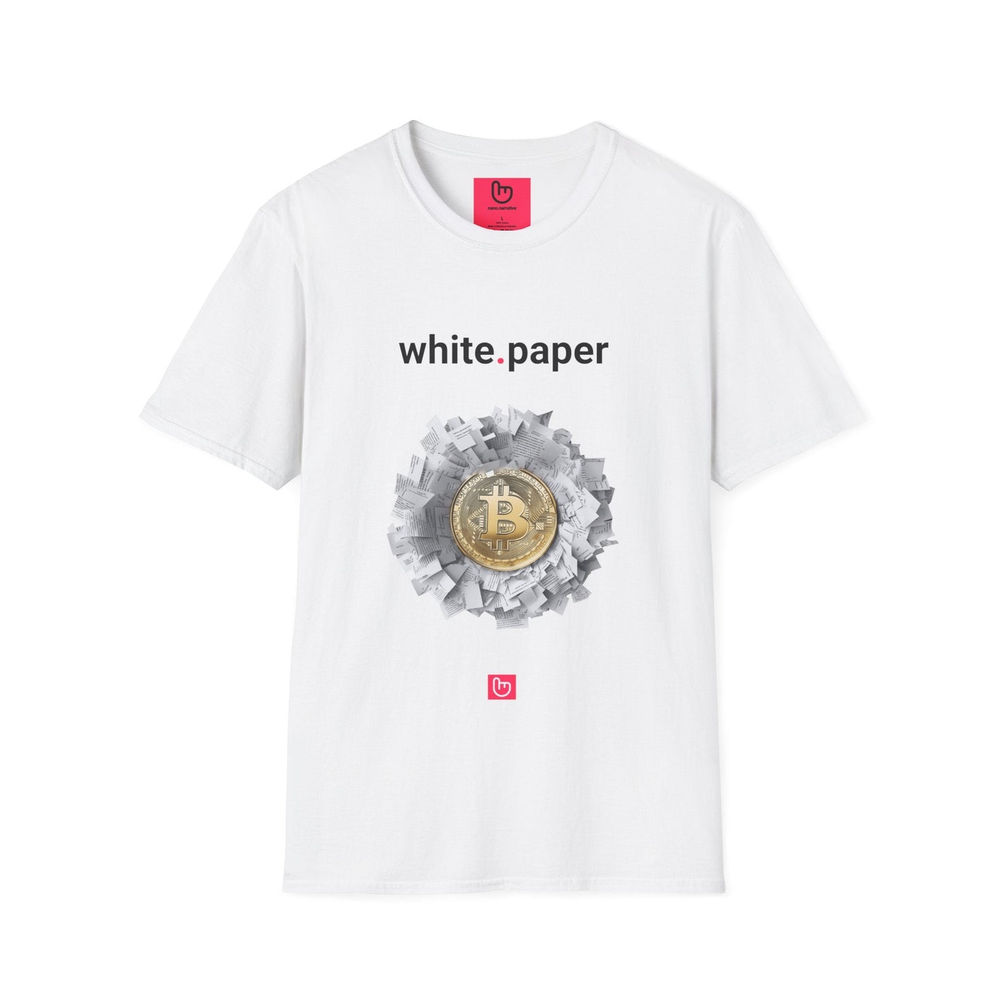 white.paper – The Bitcoin Origin | Unisex Crypto Tee - Unique Graphic Tee by nano.narrative