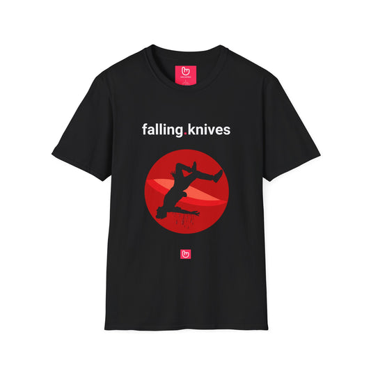 falling.knives – Risk, Panic & Market Freefall | Trader Tee