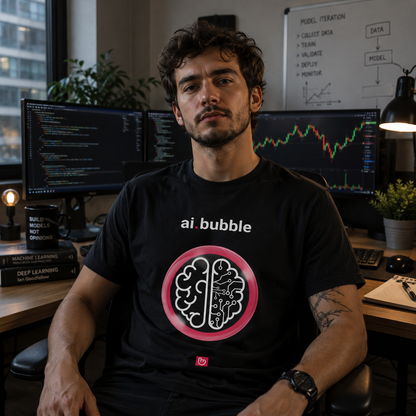 ai.bubble – Ride the Wave of Innovation | AI Maximalist Tee_BLACK