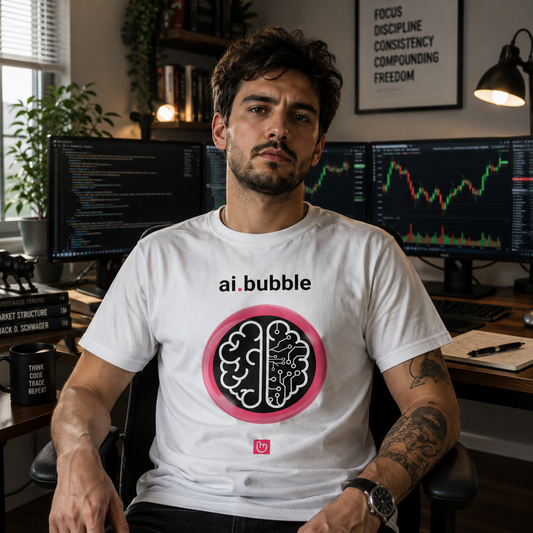 ai.bubble – Ride the Wave of Innovation |AI Maximalist Tee_WHITE