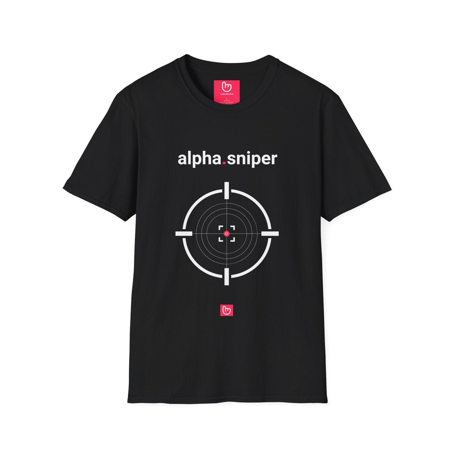 alpha.sniper – Precision Entries, No Mercy Exits | Tactical Trading Tee - Unique Graphic Tee by nano.narrative