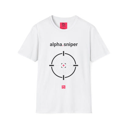 alpha.sniper – Precision Entries, No Mercy Exits | Tactical Trading Tee - Unique Graphic Tee by nano.narrative