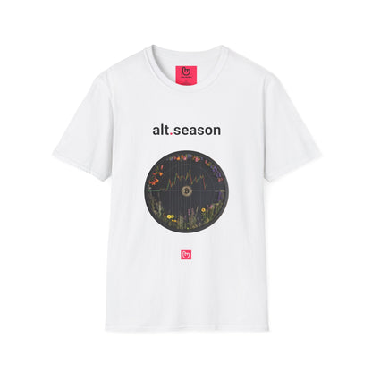 alt.season – The Bloom of Crypto Gains | Bull Run Era Tee - Unique Graphic Tee by nano.narrative