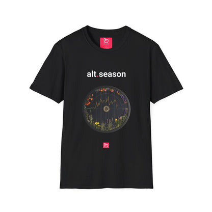 alt.season – The Bloom of Crypto Gains | Bull Run Era Tee - Unique Graphic Tee by nano.narrative