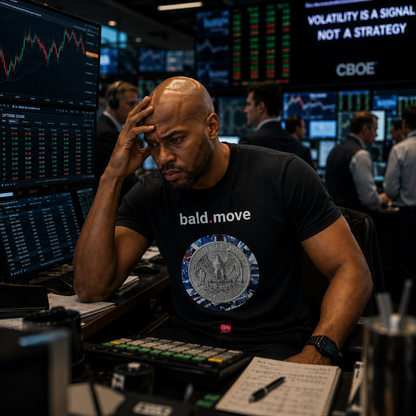 bald.move – High-Stakes Gambit & Unapologetic Play | Risk-Taker Tee_BLACK |  nano.narrative