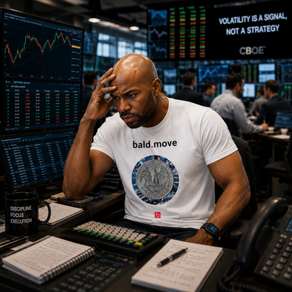 bald.move – High-Stakes Gambit & Unapologetic Play | Risk-Taker Tee_WHITE |  nano.narrative