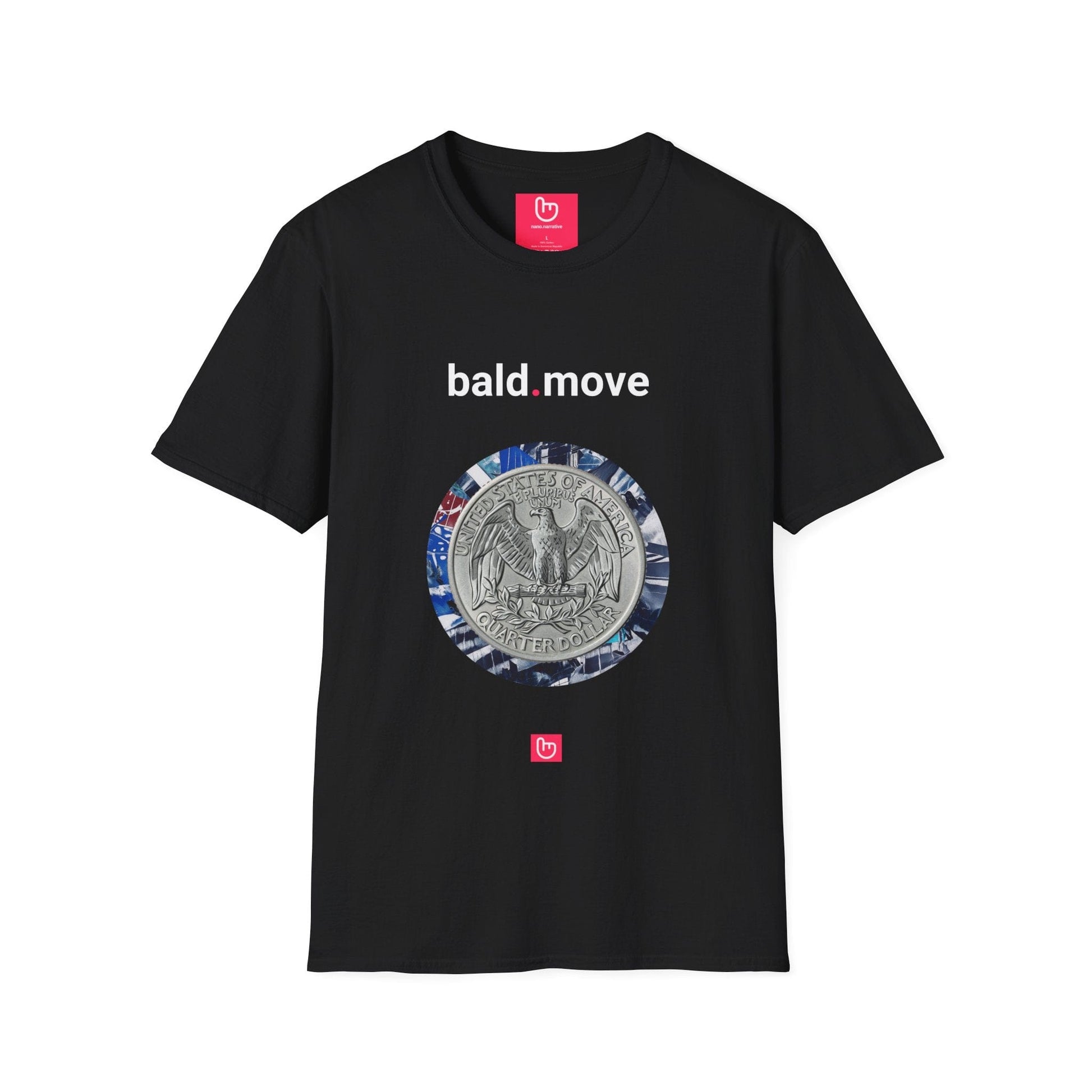 bald.move – High - Stakes Gambit & Unapologetic Play | Risk - Taker Tee - Unique Graphic Tee by nano.narrative