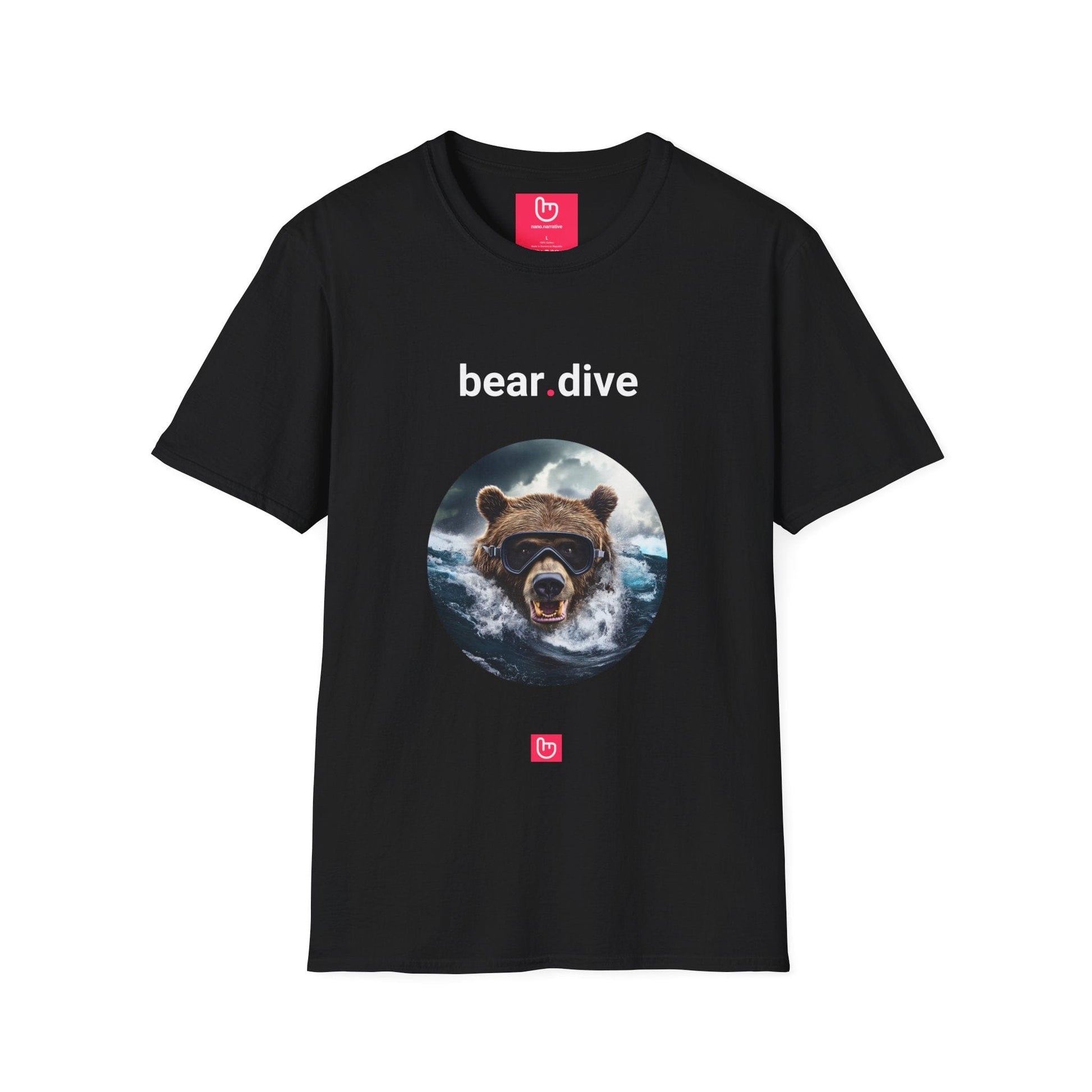 bear.dive – Plunging Markets, Fearless Moves | Bearish Momentum Tee - Unique Graphic Tee by nano.narrative