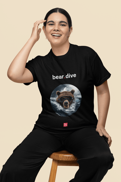 bear.dive – Plunging Markets, Fearless Moves | Bearish Momentum Tee - Unique Graphic Tee by nano.narrative