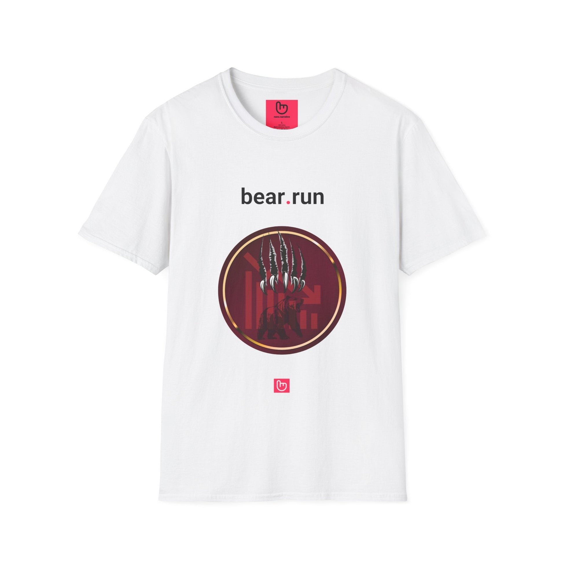 bear.run – Fear, Panic & Profit | Bear Market Tee - Unique Graphic Tee by nano.narrative