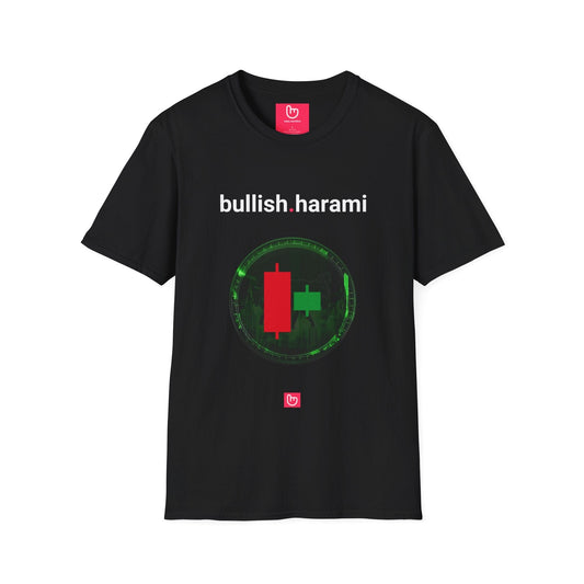 bullish.harami – Reversal in Sight | Market Sentiment Tee - Unique Graphic Tee by nano.narrative
