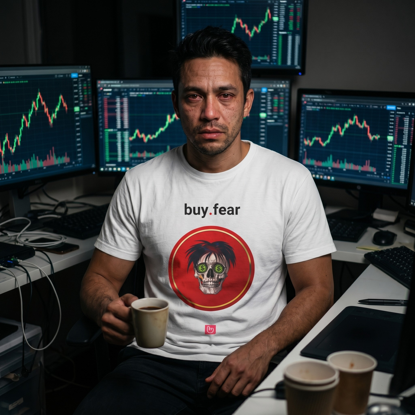 buy.fear – Contrarian Mindset | Market Reversal Tee |  WHITE