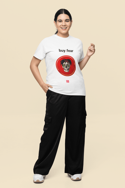 buy.fear – Contrarian Mindset | Market Reversal Tee - Unique Graphic Tee by nano.narrative