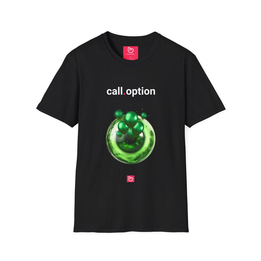 call.option – Bet on the Upside | Options Trading Tee - Unique Graphic Tee by nano.narrative