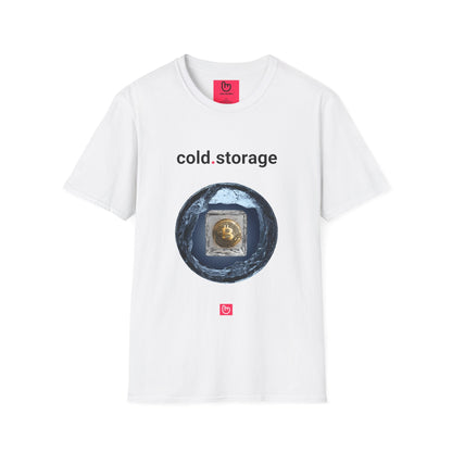cold.storage – Secure Your Crypto | Unisex Bitcoin Tee - Unique Graphic Tee by nano.narrative
