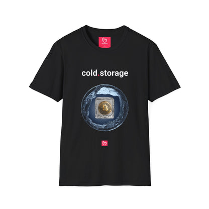 cold.storage – Secure Your Crypto | Unisex Bitcoin Tee - Unique Graphic Tee by nano.narrative