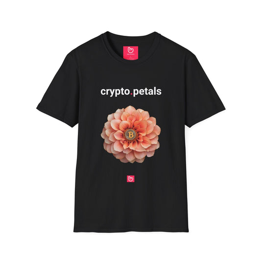 crypto.petals – Bitcoin in Bloom | Elegant Crypto Tee - Unique Graphic Tee by nano.narrative