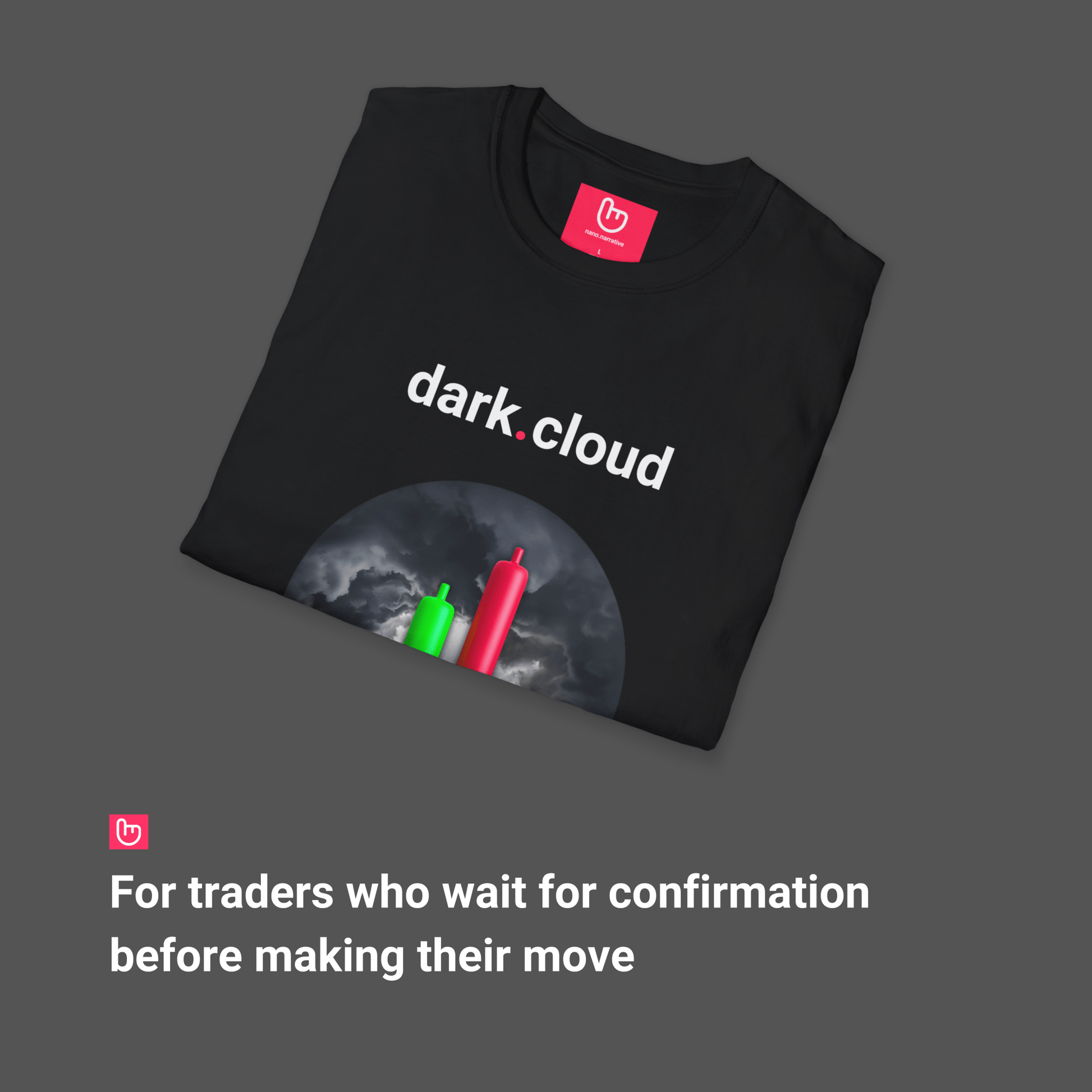 dark.cloud – Storm Warning on the Charts | Reversal Signal Tee - Unique Graphic Tee by nano.narrative