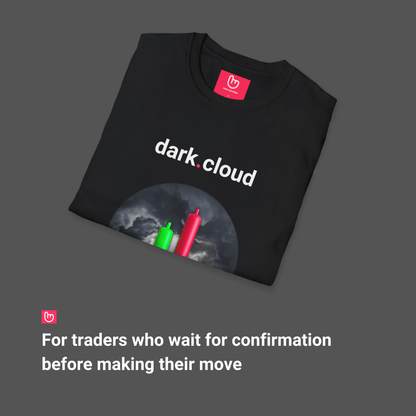 dark.cloud – Storm Warning on the Charts | Reversal Signal Tee - Unique Graphic Tee by nano.narrative