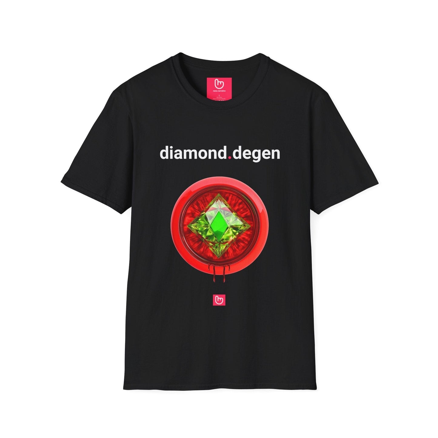 diamond.degen – Unshakable Conviction & Risk - Taking | HODL Tee - Unique Graphic Tee by nano.narrative