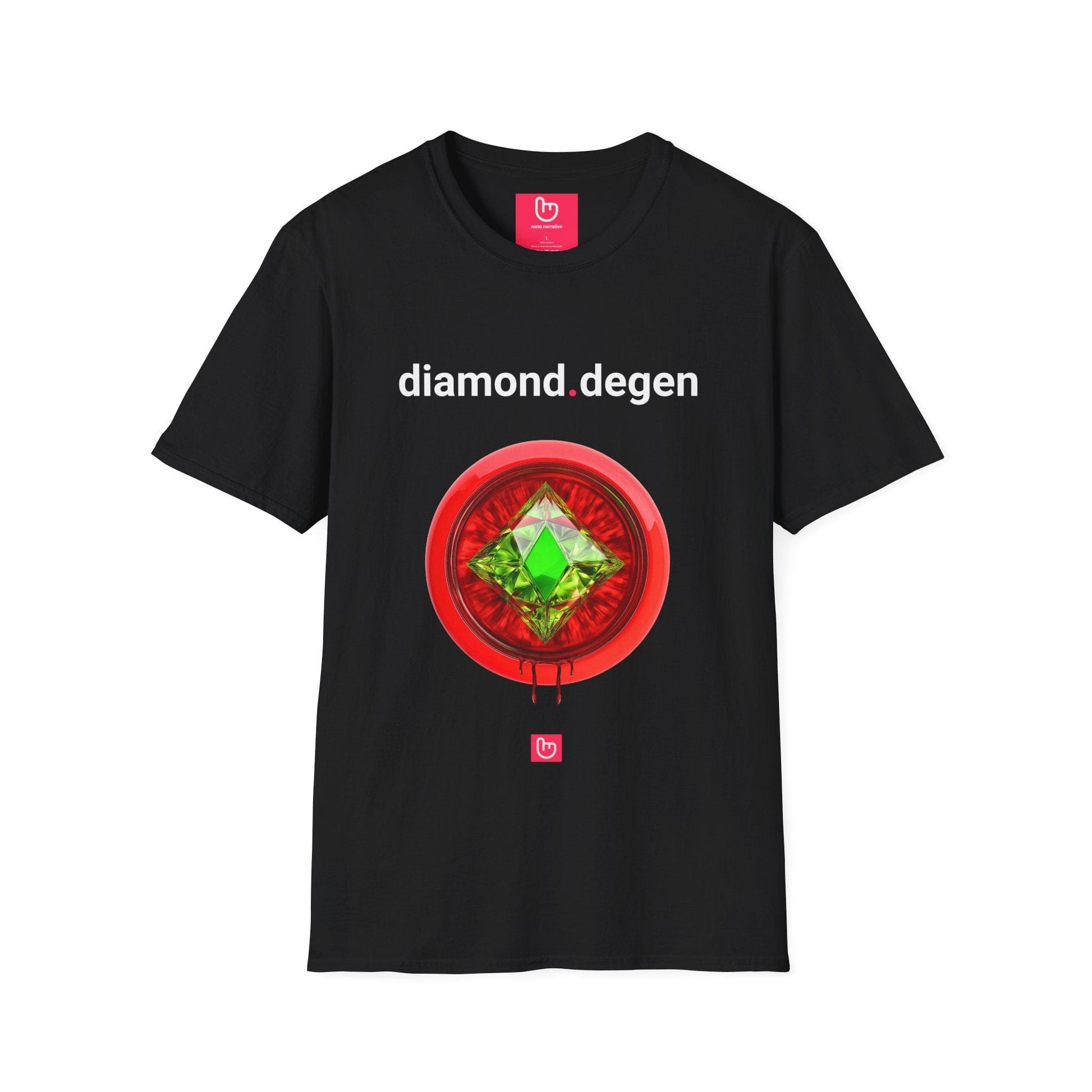 diamond.degen – Unshakable Conviction & Risk - Taking | HODL Tee - Unique Graphic Tee by nano.narrative