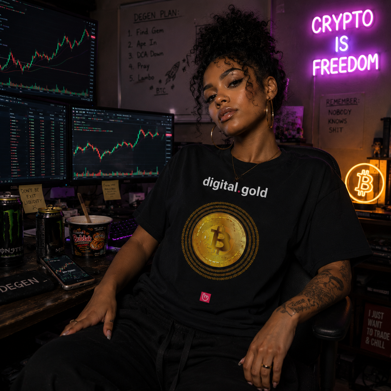 digital.gold – The Bitcoin Standard | Crypto Legacy Tee_BLACK