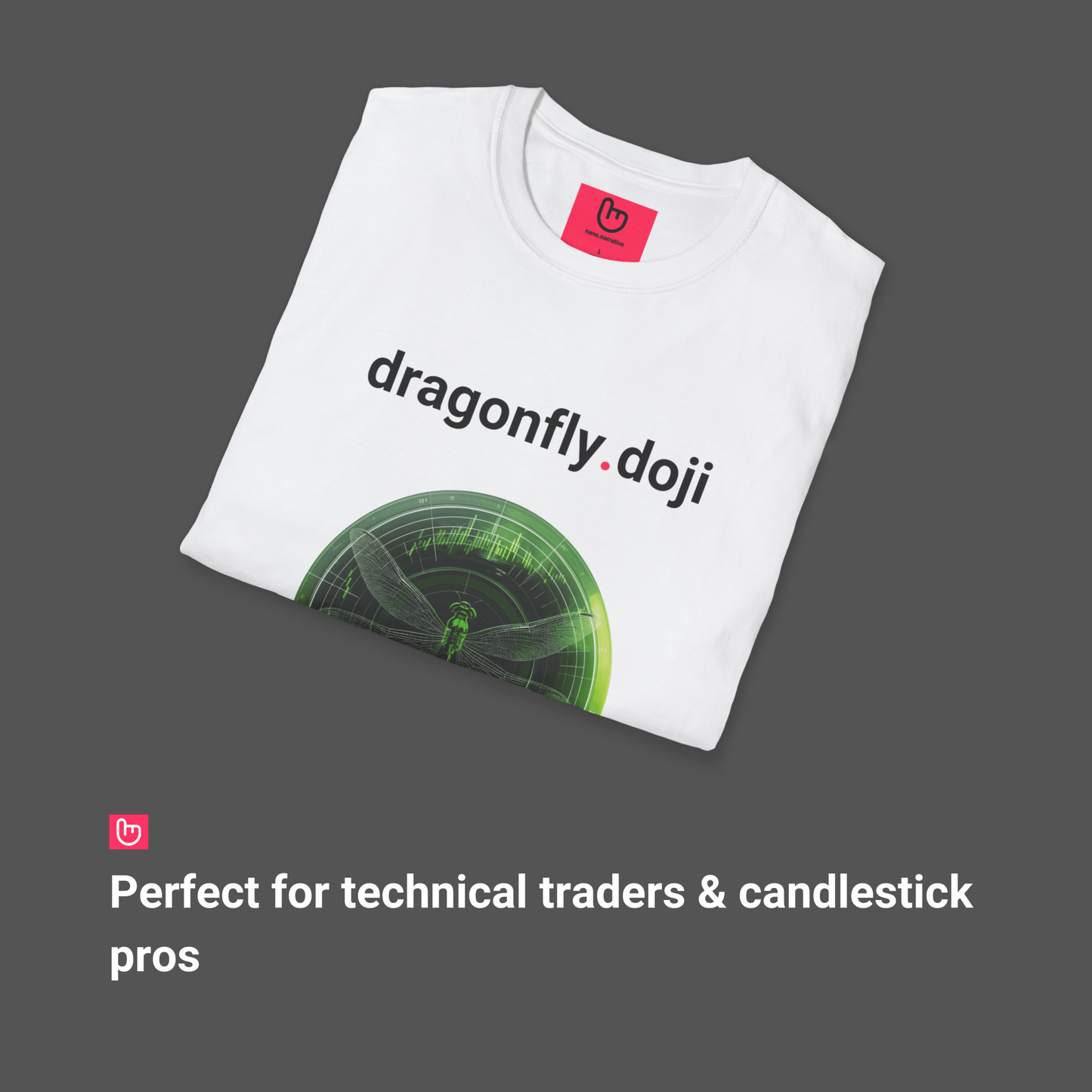 dragonfly.doji – Reversal Signal & Market Precision | Trader Tee - Unique Graphic Tee by nano.narrative