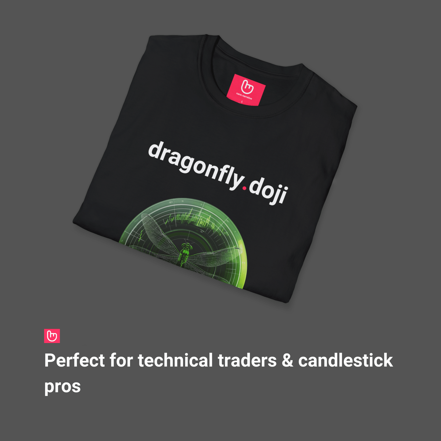 dragonfly.doji – Reversal Signal & Market Precision | Trader Tee - Unique Graphic Tee by nano.narrative