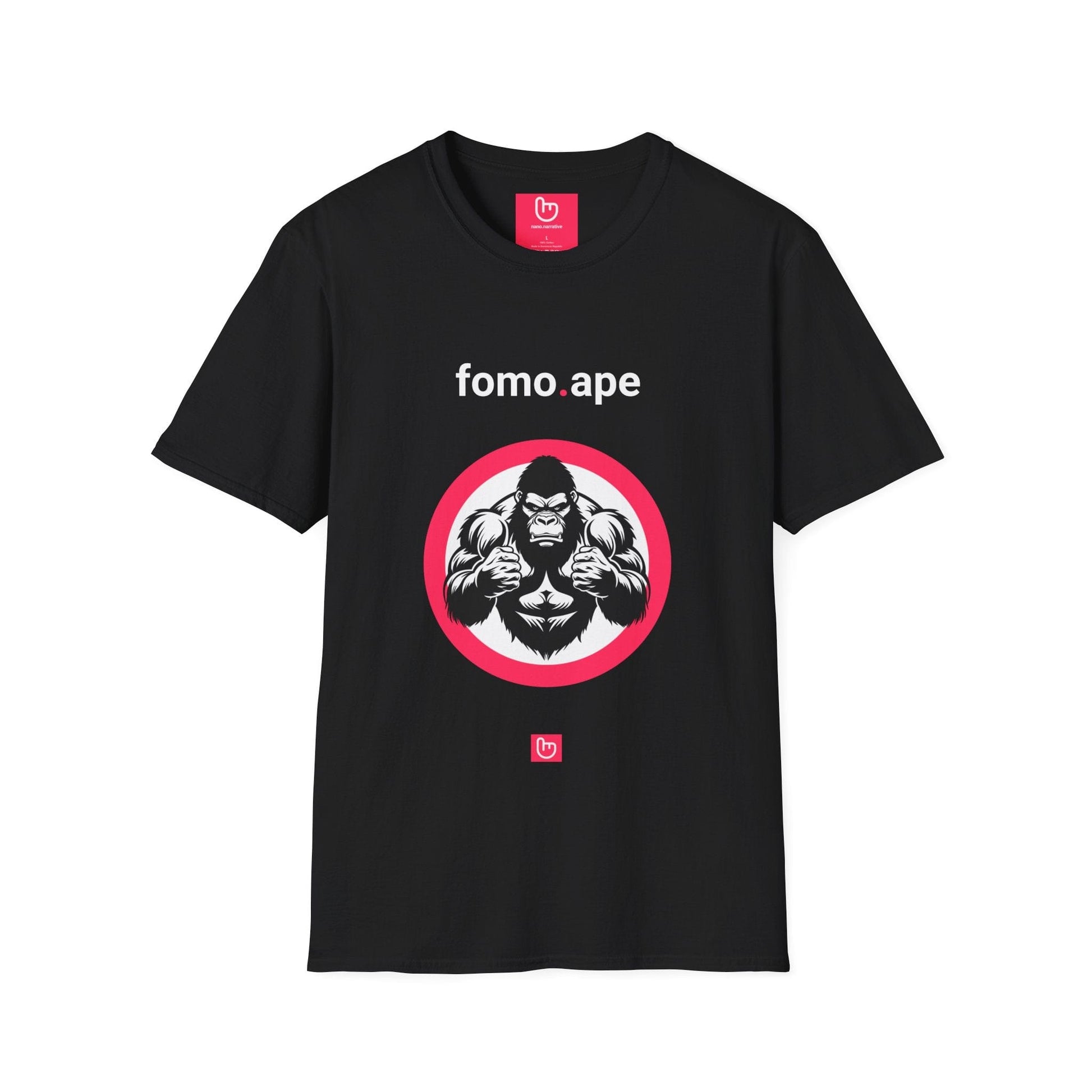 fomo.ape – No Patience, Just Positions | YOLO Market Tee - Unique Graphic Tee by nano.narrative